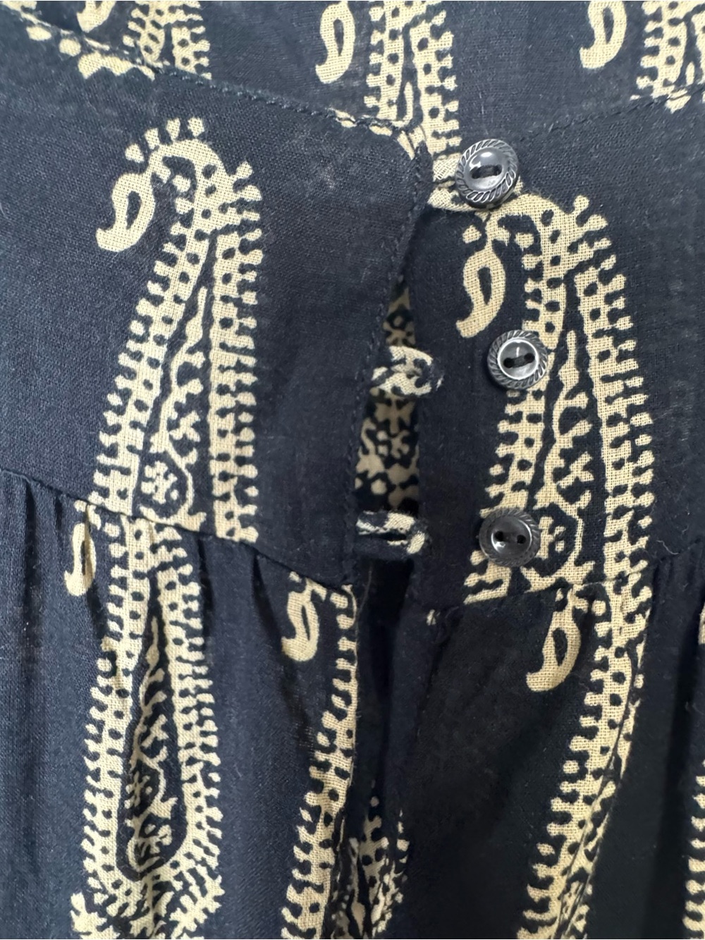 Denim and Supply Ralph Lauren Paisley Printed Tiered books Maxi dress M Cotton - Picture 6 of 12